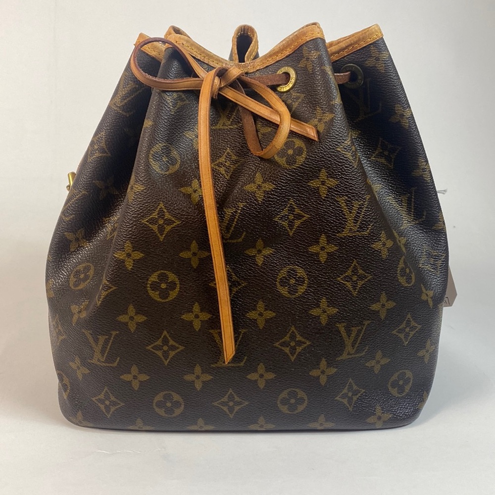 Louis Vuitton Brown Monogram Drawstring Tote